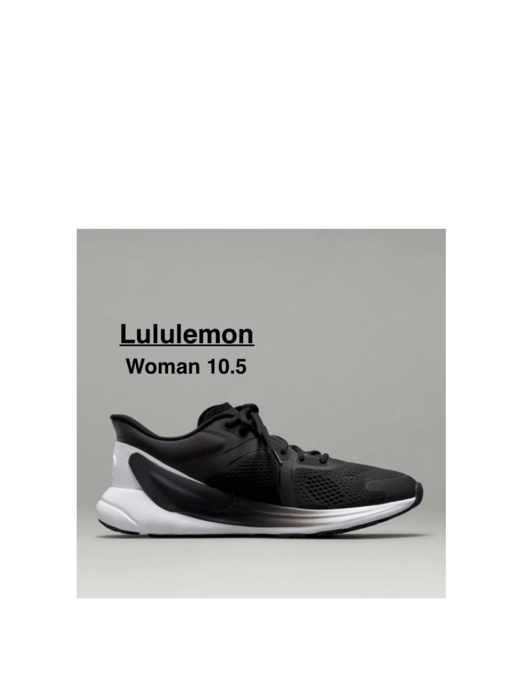 Lululemon Blissfeel Womens Running Shoe Black / Black / White Size 10.5⭐️⭐️⭐️⭐️